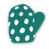 Just Another Button - 4687L large sparkle mitten  