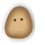 Just Another Button Company - 4597 Small Brown Egg  
