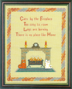 Cats By The Fireplace MJC 022