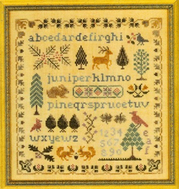 Antique Evergreen Sampler by Elizabeth's Needlework Designs