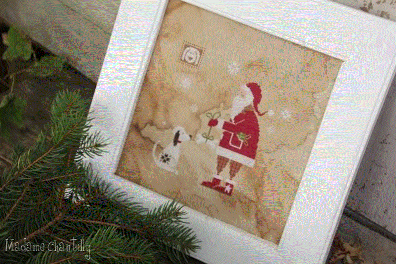 Santa and the Dog by Madame Chantilly 