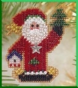 H96 Wonderland Santa Ornament / Pin  Kit  by Mill Hill  