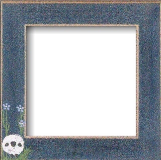 GBFRFA1 Matte Blue with Hand painted Sheep in the meadow Frame 8"X 8". by Mill Hill  