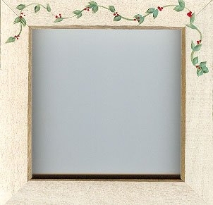 GBFRFA18 Matte Antique White with Hand painted Berry Vine Frame 8"X 8".  by Mill Hill 