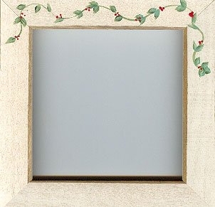 GBFRFA18 Matte Antique White with Hand painted Berry Vine Frame 8"X 8".  by Mill Hill  - Only 3 Available 