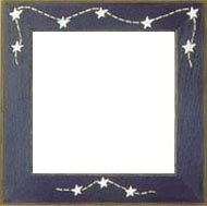 GBFRFA7 Matte Blue with Hand painted Stars & Stitches Frame 8"X 8".   by Mill Hill
