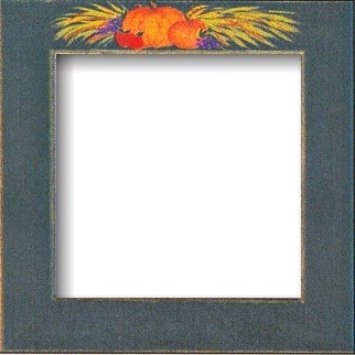 GBFRFA14 Matte Green with Hand painted  Pumpkins Frame 8"X 8". by Mill Hill Only 1 Available 