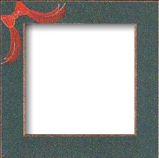 GBFRFA8 Matte Green with Hand painted Red Bow Frame 8"X 8".  by Mill Hill - Only 1 Available 