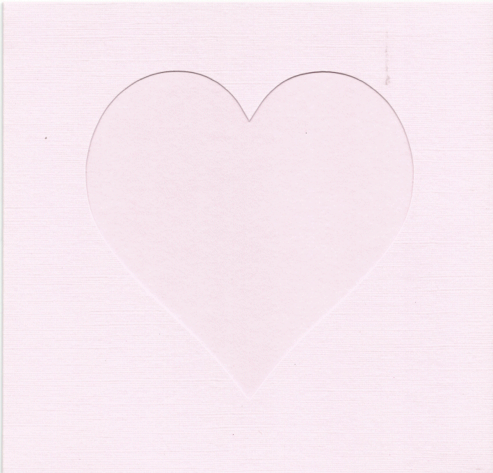 PK684-178 Pink Double Fold with Heart Aperture.  Pack of 5 Cards   