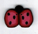 1103.M Medium Cranberry Ladybug  by Just Another Button Company