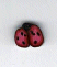  1103.T Tiny Cranberry Ladybug  by Just Another Button Company