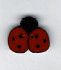  1104.S Small Red Ladybug  by Just Another Button Company