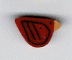 1110.S Small Red Bird  by Just Another Button Company 