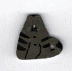 1160.S Small Almost Black Cat  by Just Another Button Company 