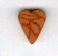 3335.S Small Gold Velvet Heart  : by Just Another Button Company