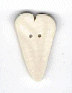 3336.L Large White Velvet Heart   : by Just Another Button Company