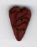 3337.M Medium Plum Velvet Heart : by Just Another Button Company