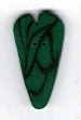 3339.X Extra Large Green Velvet Heart : by Just Another Button Company