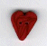3340.S Small Red Velvet Heart  : by Just Another Button Company