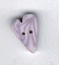 3344.S Small Light Lilac Velvet Heart  : by Just Another Button Company