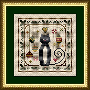 Happiness Is Heartmade - Cat With Holly And Ornaments RRP £8.00
