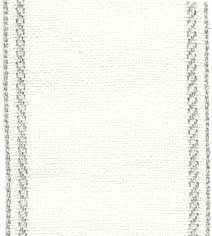 Bethany Antique White/Silver 27 count Linen. Per Metre 100cm x 7cm (2.8") 