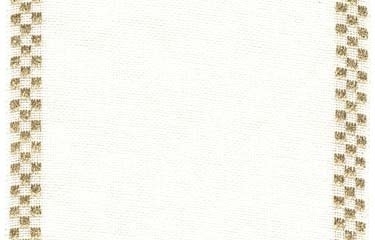 Checkers Antique White/Gold 27 count Linen. Yard 36"  x  4.7"   Discontinued 