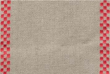 Checkers Natural/Red.  27 count Linen. 32"  x  4.7"  Discontinued 