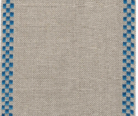 Checkers Natural/Blue.  27 count Linen. Per Metre 100cm x 12.5cm (4.7")