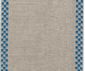 Checkers Natural/Blue.  27 count Linen. Yard 36"  x  4.7" Discontinued  