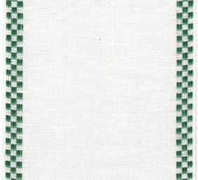 Checkers Antique White/Green.  27 count Linen. Yard 36"  x  4.7"  Discontinued 