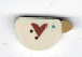 1192S. Small White Sweetheart  by Just Another Button Company 