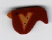 1213 Folk Art Red Bird by Just Another Button