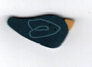  nh1064.L Large Blue Heart Wing Bird  by Just Another Button Company 