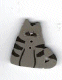  1206.S  Small Grey Cat  by Just Another Button Company 