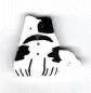 1178.S Small White Spotted Dog   by Just Another Button Company 