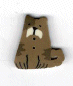 1177.S Small Brown Dog  by Just Another Button Company 