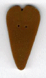 3492.X Extra Large Tarnished Gold Heart  : by Just Another Button Company