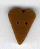 3492.S Small Tarnished Gold Heart  : by Just Another Button Company