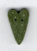 nh1044M Medium Green Nancy's Heart  : by Just Another Button Company