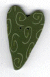 nh1044.X Extra Large Green Nancy's Heart  : by Just Another Button Company