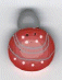 4653. L Large Retro Coral Ornament  by Just Another Button Company