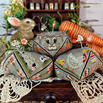 Easter Biscornu Trio by Puntini Puntini 