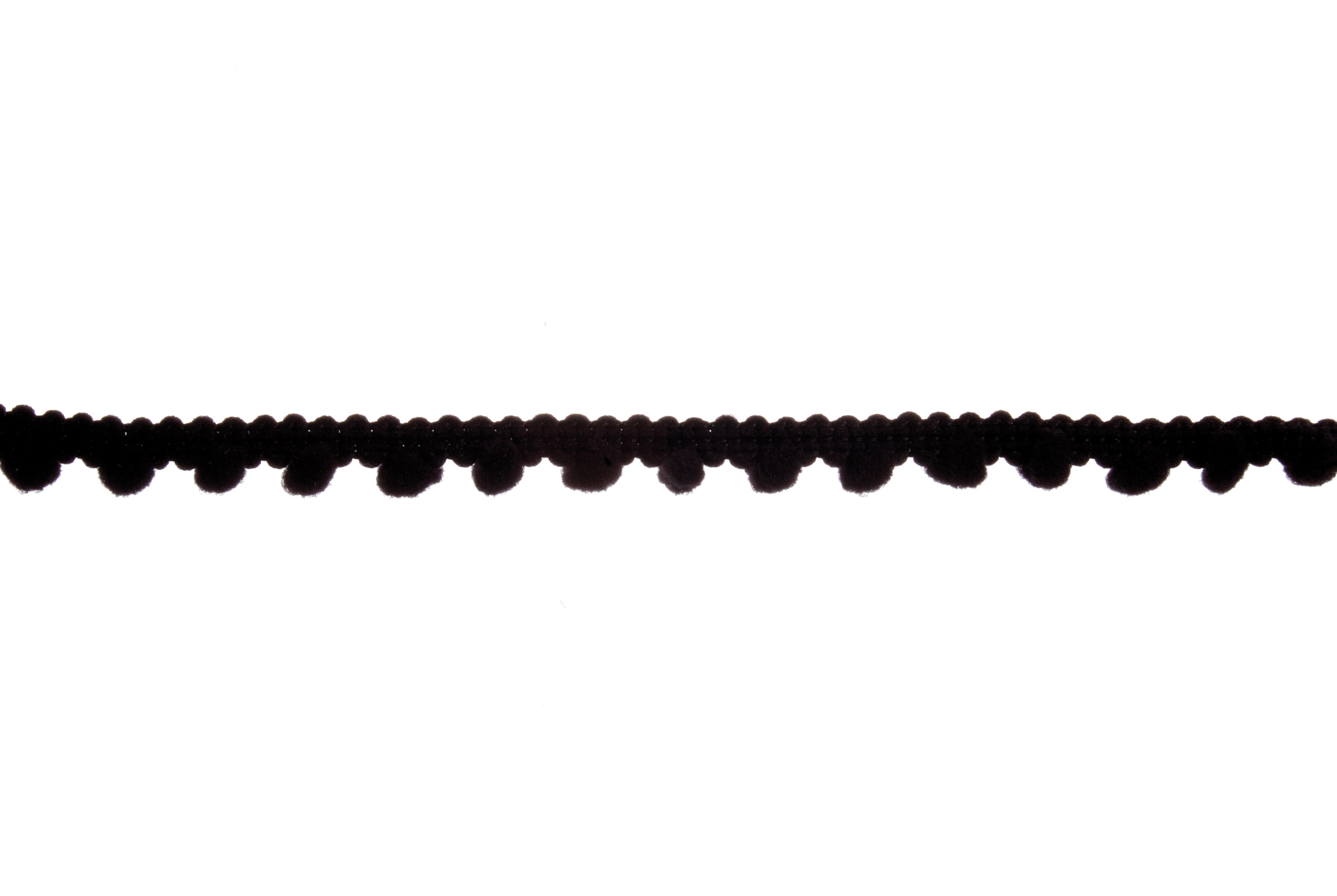 Pom Pom 27.4m x 7mm: Black - Per Meter by Trim