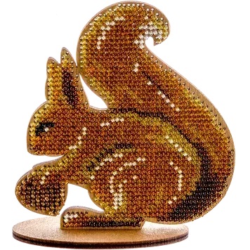  Wonderland Crafts - FLK-119 – “Squirrel” Wooden Bead Kit 