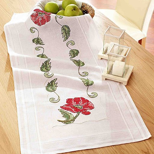 Printed Cross Stitch  Table Runner  Kit No.10-248 by Deco - Line  RRP £20.65