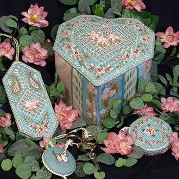 Beautiful Finishing 9 - Summer Box - Stitcher's Box, Measuring Tape Cover, Scissor Case & Fob  by The Victoria Sampler