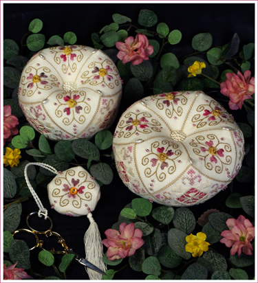 Beautiful Finishing 4 - Sweetheart Roses 3 Biscornu Set - by The Victoria Sampler