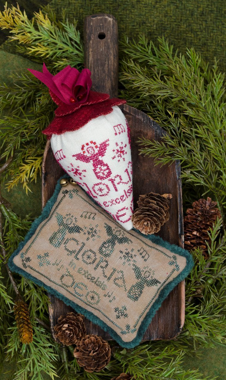 Gloria in Excelsis Duo - The Caroling Berries by Erica Michaels Needlework Designs  