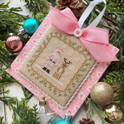 Country Cottage Needlework - 9 Santa & Rudolph - Pastel Collection  